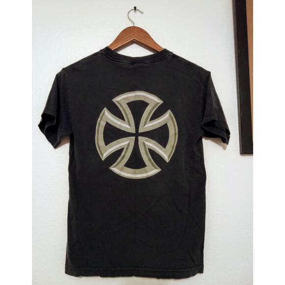 Vintage 90s Independent Truck Co Tee Black Small OG Skateboard RARE FIND - Picture 2 of 7
